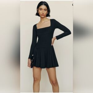 NWT Reformation Coen Knit Dress in Black